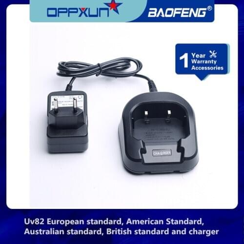 OPPXUN Portable Radio Genuine Home Charger with EU AU UK Us Adapter For Baofeng UV-82 UV82 Accessories