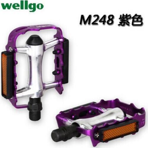 WELLGO M248 aluminum alloy road bike pedal mountain bike pedal bicycle parts Folding bike pedal bike lock pedal