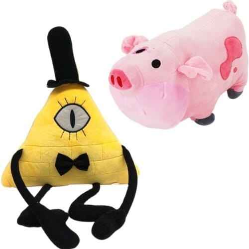 16/30CM Gravity Falls Cartoon Waddles Pig Plush Stuffed Bill Cipher Toy Dolls Kids Christmas Gift