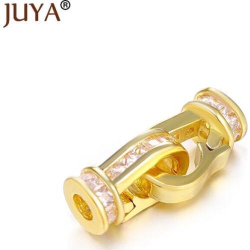 Luxury Zircon Clasps for Making Beads Bracelet Necklace Jewelry Hand Made DIY Craft Accessories