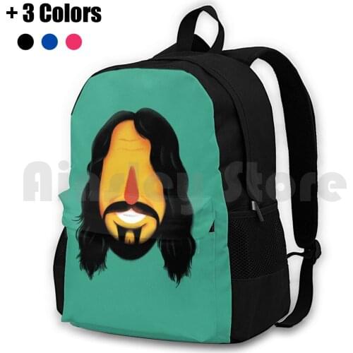 Dave Outdoor Hiking Backpack Waterproof Camping Travel Music Character Cartoon Caricature Dave Grohl Fan Brush Artist Foo