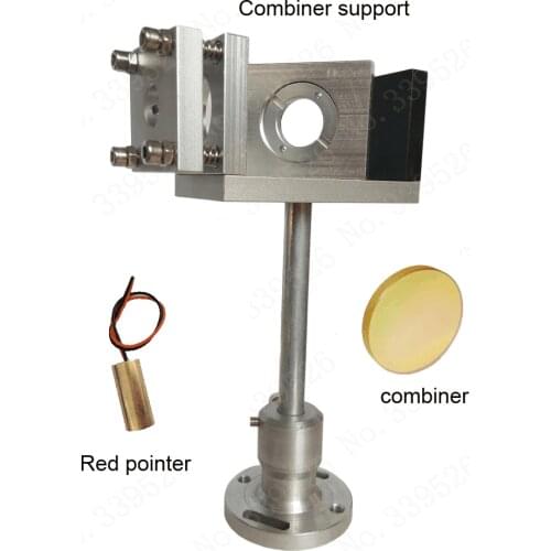 CO2 laser beam combiner support + 20mm beam combiner +red pointer Whole set combiner system