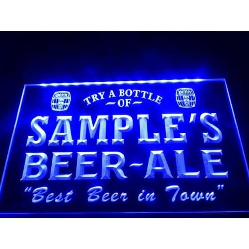 Tm015 Name Personalized Custom Best Beer Ale Home Bar Pub Led Neon Light Signs