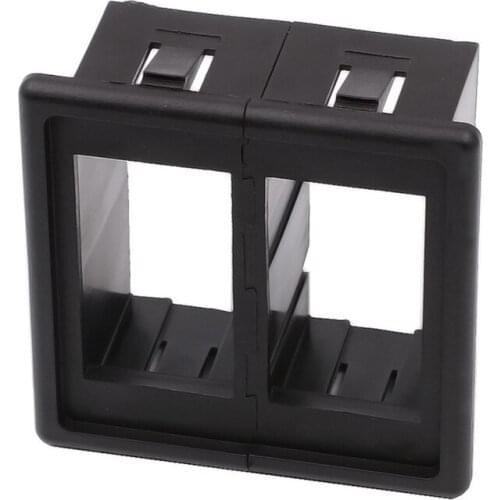 Universal Rocker Panel Holder Kit ABS Plastic Automotive Mount Toggle Switch Housing Black 2PCS Switch Panel Fixed Frame