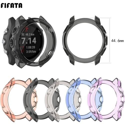FIFATA TPU Transparent Watch Protective Shell For Garmin Forerunner 245/Forerunner 245M Smart Watch Case Cover Accessories