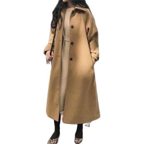 Women Quilted Padded Jacket For Winter 2021The Latest Korean Mmid-length Loose Thin Woolen Coat female Autumn Woolen Jacket A281