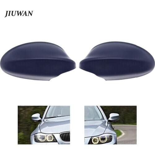 1 Pair Matte Black Car Rear View Mirror Covers High Quality ABS Side Mirror Caps For BMW 3 Series E90 E91 2005 2006 2007 2008
