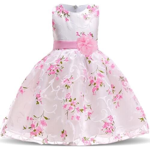 2021 Summer Tutu Dress For Girls Dresses Kids Clothes Wedding Events Flower Girl Dress Birthday Party Costumes Children Clothing