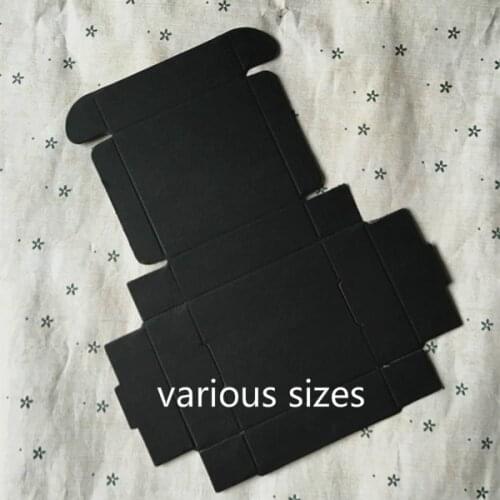 50pcs/lot Black Carton Kraft Paper Candy Box Small Black Cardboard Jewelry/cake/handicraft/candy/trinkets Storage Paper Boxes