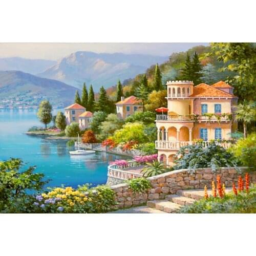 Diamond Painting Full Square Diamond Embroidery Pictures Of Rhinestones Sale Landscape Beaded Art 5D Cross Stitch Kit 9K1026