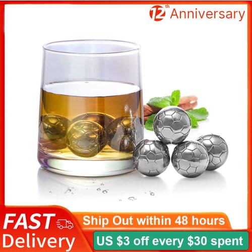 BEEMAN Stainless Steel Ice Cubes,Reusable Chilling Stones,Food Grade Ice Hockey for Whisky Wine,Keep Your Drink Cold