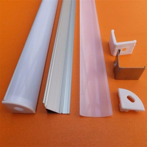 Free Shipping 2.5M/PCS V Shape LED Aluminum Channel System with Milky Cover, End Caps and Mounting Clips,for LED Strip Light