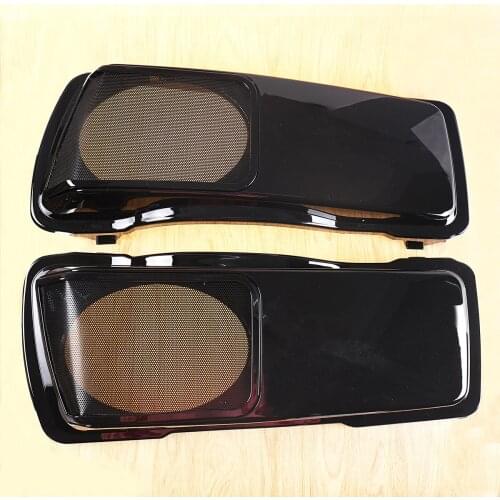 6x9 Gloss Black Speaker Saddlebag Lids For Harley Touring 1993-2013 Electra Street Glide Road King Glide FLH/T FLHR FLTR