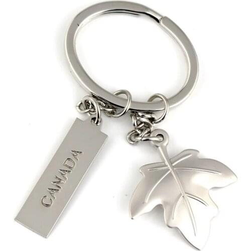 High quality maple leaves keychain key ring cute key chain for women creative portachiavi chaveiro llaveros hombre bag charm