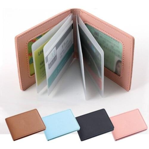 New PU Leather Function Bits Card Case Business Card Holder Men Women Credit Passport Card Bag ID Passport Card Wallet