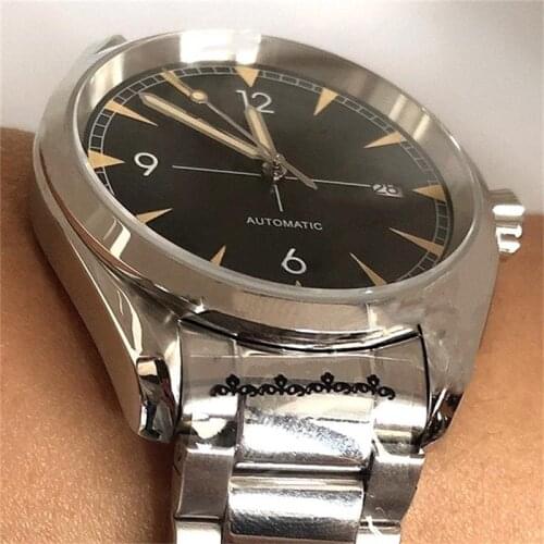 Blackhand BLIGER 40mm Sapphire Glass Aseptic Super Domineering Black Dial Luminous Ceramic Bezel Automatic Waterproof Men Watch