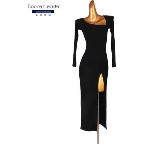 Latin dance Female Adult Temperament Split Dress Practice Clothes Professional Custom Competition Performance Long Skirt