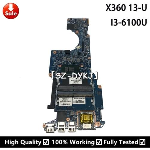 For HP Pavilion x360 13-u Series 13T-U000 15-ax Laptop Motherboard 855962-601 855962-001 857288-601 i3-6100U 15256-3 MAINBOARD