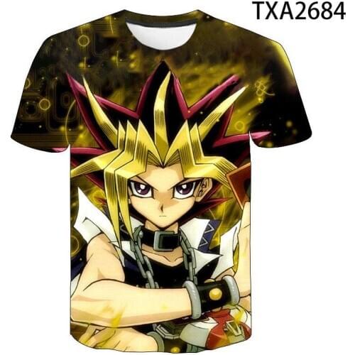 Cartoon Anime Games T Shirt Men Women Children Yu Gi Oh 3D Printed T-shirt Summer Short sleeve Tops Streetwear Boy Girl Kids Tee