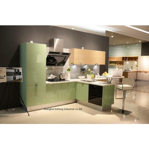 High gloss/lacquer kitchen cabinet mordern(LH-LA099)