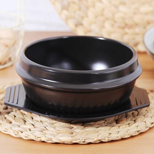 Korean Ceramic Bowl Korean Dolsot for Bibimbap Soup and Other Food with Tray NJ72118