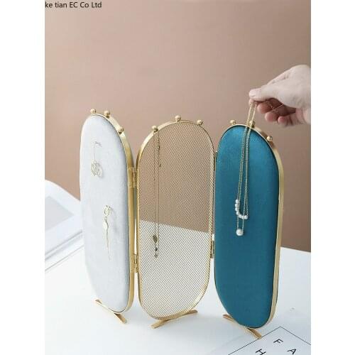 Creative Nordic style vertical jewelry rack bedroom jewelry display storage rack earrings earrings necklace display hanging rack