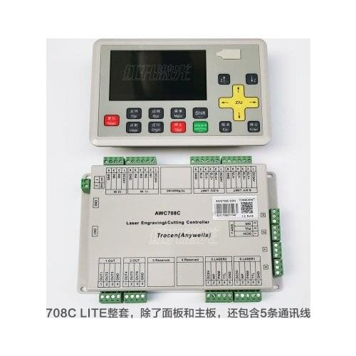LITE one set Laser engraving machine motherboard Cutting machine AWC708C control system controller board 608 panel accessories