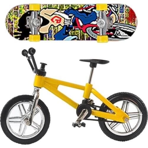 Miniature Finger Mountain Bike Excellent Functional Metal Mini Extreme Sports Bicycle Cool Boy Creative Game Gift Toy Collection