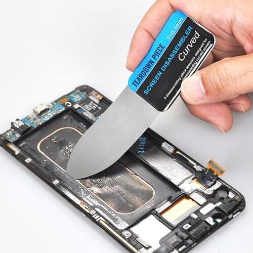 Mobile Phone Curved LCD Screen Spudger Ultra Thin Flexible Spudger Opening Pry Card Tools Mobile Phone Disassemble Steel Metal