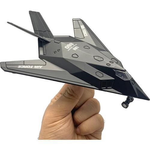 1:100 alloy F117 aircraft,high simulation fighter model,diecast metal model toy,childrens educational toy plane,free shipping