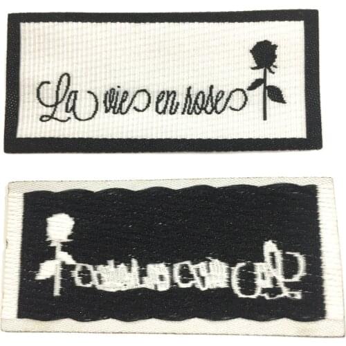 Fashion Customized Clothing Main Damask Woven Labels For Shirt