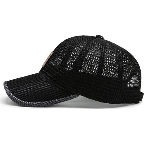 Mens Mesh Baseball Cap Breathable Summer Caps Dad Hat Outdoor Fishing Hats Trucker Cap