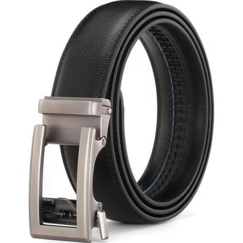 Ta-weo Business Alloy Automatic Buckle Men Leather Belts, Cinturones Para Hombre, Fashion Waistband Leather Belt Men