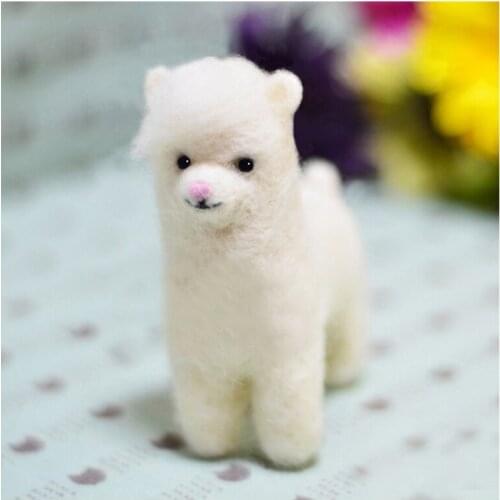 Alpaca Needle Felting Kit for Beginner, Felting Starter Kit, Contains Enough Felting Wool and Tools, English Manual