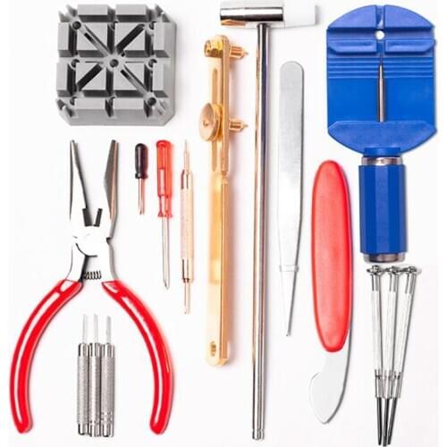 Watch Band Strap Removal Repair Tools Kits, 16pcs Watch Battery Replacement Watchband Link Remover Spring Bar Tool Kit
