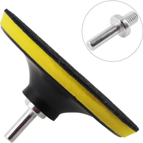 Yellow + Black Color 5 Inch Disc Sandpaper Self-adhesive Abrasive Pad with 10mm Inner Hole and 8mm Diameter Drill Shank