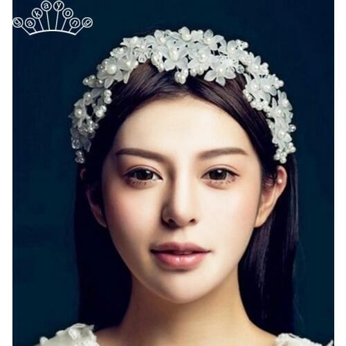 Women Headbands Imitation Pearl Hair Jewelry Bridal Hair Accessories Wedding Jewellery Handmade Hairpins Hair