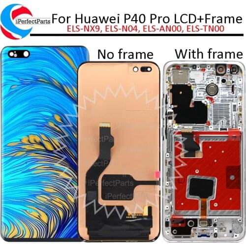 Original For Huawei P40 Pro Screen Pantalla Touch Panel Screen Digitizer Tela For Huawei P40Pro LCD Display With Frame ELS-N04