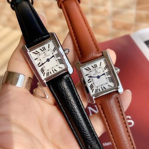PABLO RAEZ New Japan Quartz High Quality Luxury Waterproof Lady Wristwatches Dropshipping Women Casual Leather Clock Square Dial