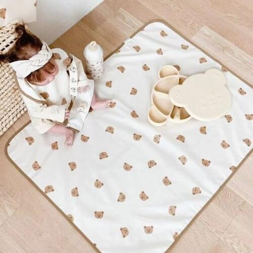 Reusable Baby Changing Pad Cover Waterproof TPU Changing Mat Breathable Leak Proof Diaper Mattress Infants Floor Play Cushion
