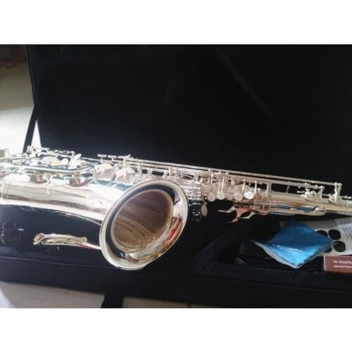 Custom Japan Brand Professional level Silver Tenor Saxophone YAS-875EX High-Quality Sax Bb Flat Music Instrument With Case Free