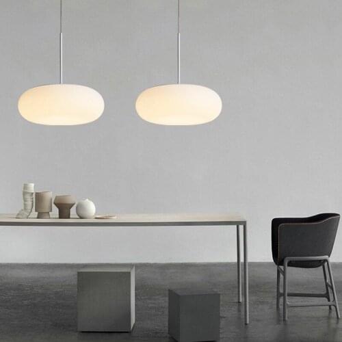 Ins Hot PE Material Cobblestone Led Pendant Lamp Romantic Bedroom Diningroom Bedside Bar Open Kitchen Decoration Luminaire