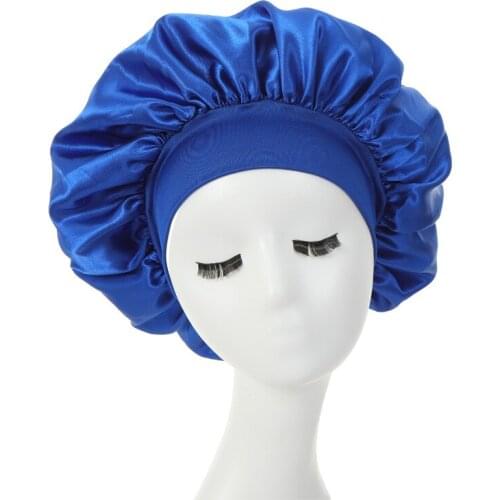 New Satin Hair Cap For Sleeping Silk Round Haircare Women Headwear Ceremony Adjusting Night Hat Hair Styling Accessories