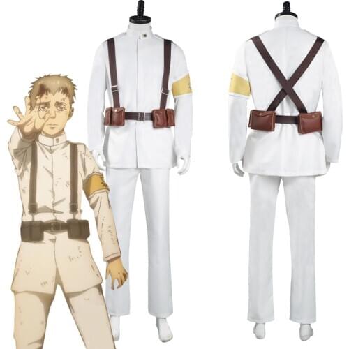 Shingeki no Kyojin Attack on Titan S4 Marley Eldian Army White Uniform Cosplay Costume Outfits Halloween Carnival Suit