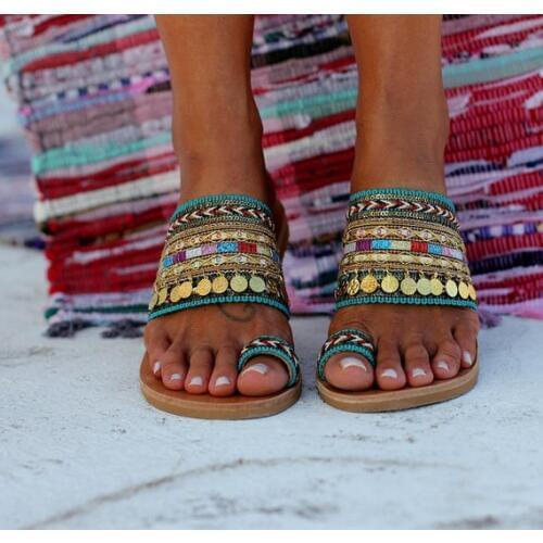 Dames Slippers Women Artisanal Flip-Flops Handmade Greek Style Boho Flip Flop Sandals Women Slippers Flops Summer Outdoor