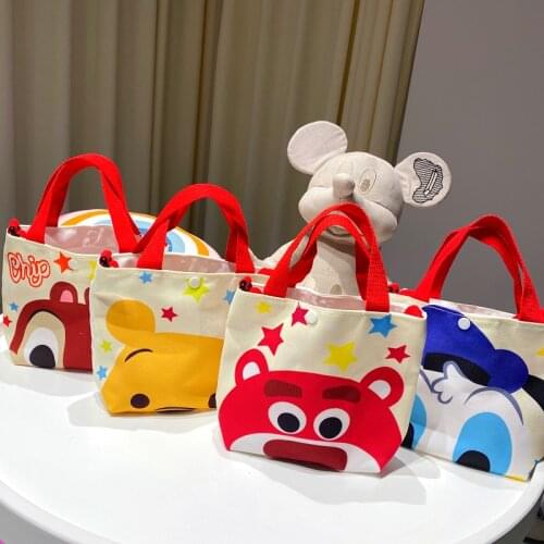 Disney Mickey Minnie Cross bag Cartoon baby bag one shoulder bag for boys and girls with canvas bags Christmas birthday gifts