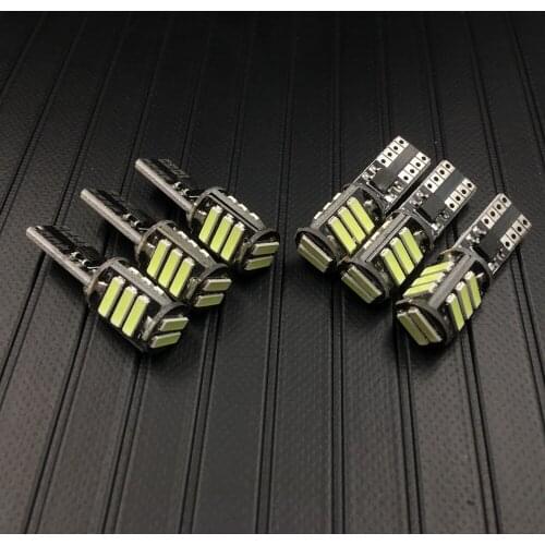 T10 11-SMD 7020 Ice Blue LED Car Bulb License Plate Lights Side Turn Signal Dome Lamp 12V White