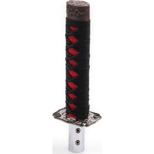 Universal aluminium alloy jdm styling shifter katana samurai sword with 12mm hole Black+Red/black Performance Parts