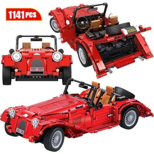 Winner City Three Wheeled Classic Cars Truck Building Blocks High-tech Model Convertible Car Bricks Toys for Children