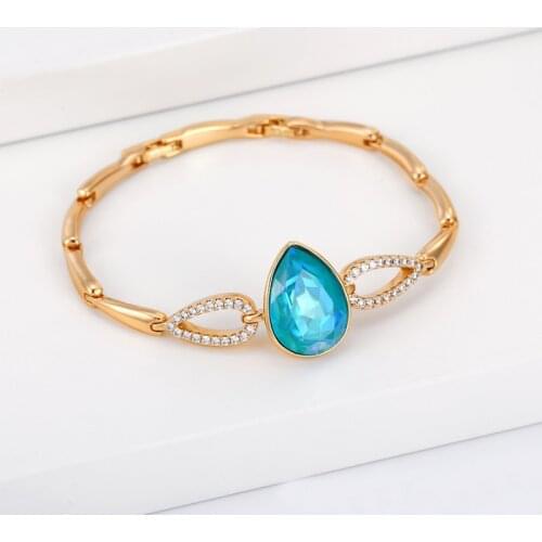 11.11 Women Bracelet Luxury Round Chain Jewellery made with Austrian Crystal for Girls Wedding Party Best Christmas Bijoux Gift